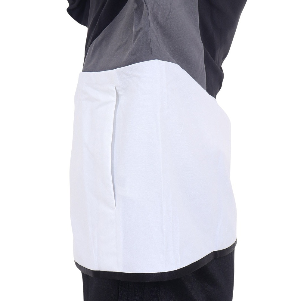 アディダス（adidas）（レディース）ジャケット uv UV 吸汗 ブラック ホワイト 白黒 カラーブロック フード付きクロスジャケット JSY05-IM8704