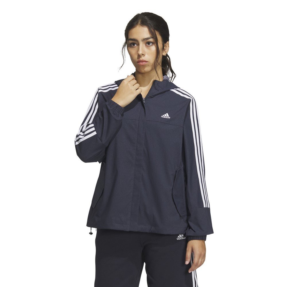 アディダス（adidas）（レディース）ジャケット uv 吸湿 ネイビー 