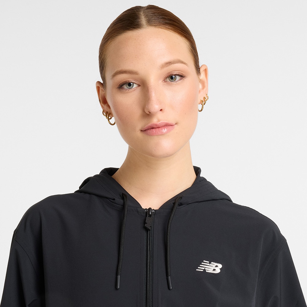 ニューバランス（new balance）（レディース）ストレッチウーブンジャケット AWJ51503BK