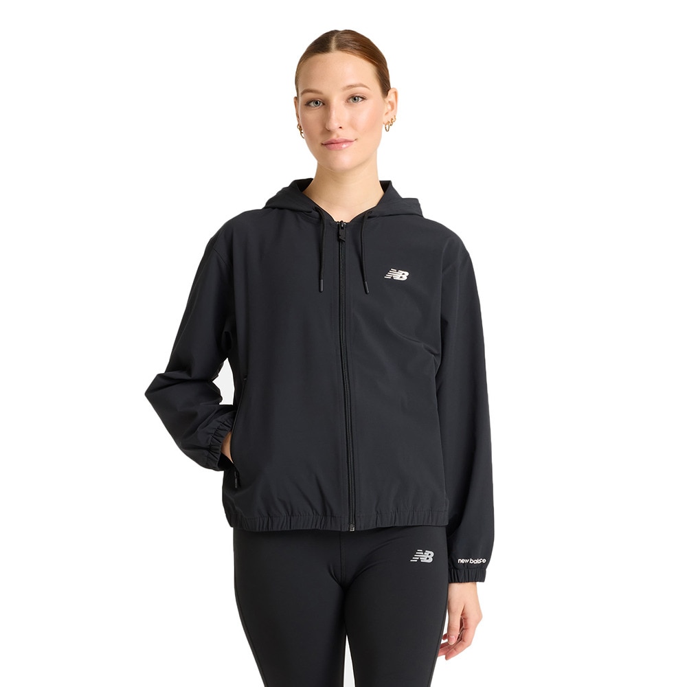 ニューバランス（new balance）（レディース）ストレッチウーブンジャケット AWJ51503BK