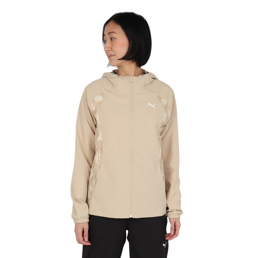 【新品未使用】 トラックジャケット BEG ベージュ Sサイズ プーマ（PUMA）（レディース）UV対策 紫外線カット UVカット クロス
