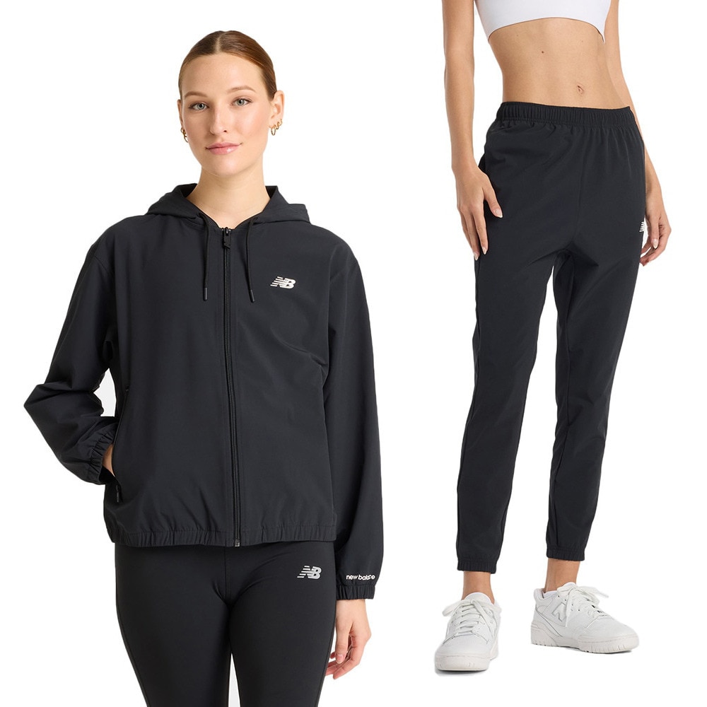 ニューバランス（new balance）（レディース）ストレッチウーブン上下セット AWJ51503BK AWP51108BK