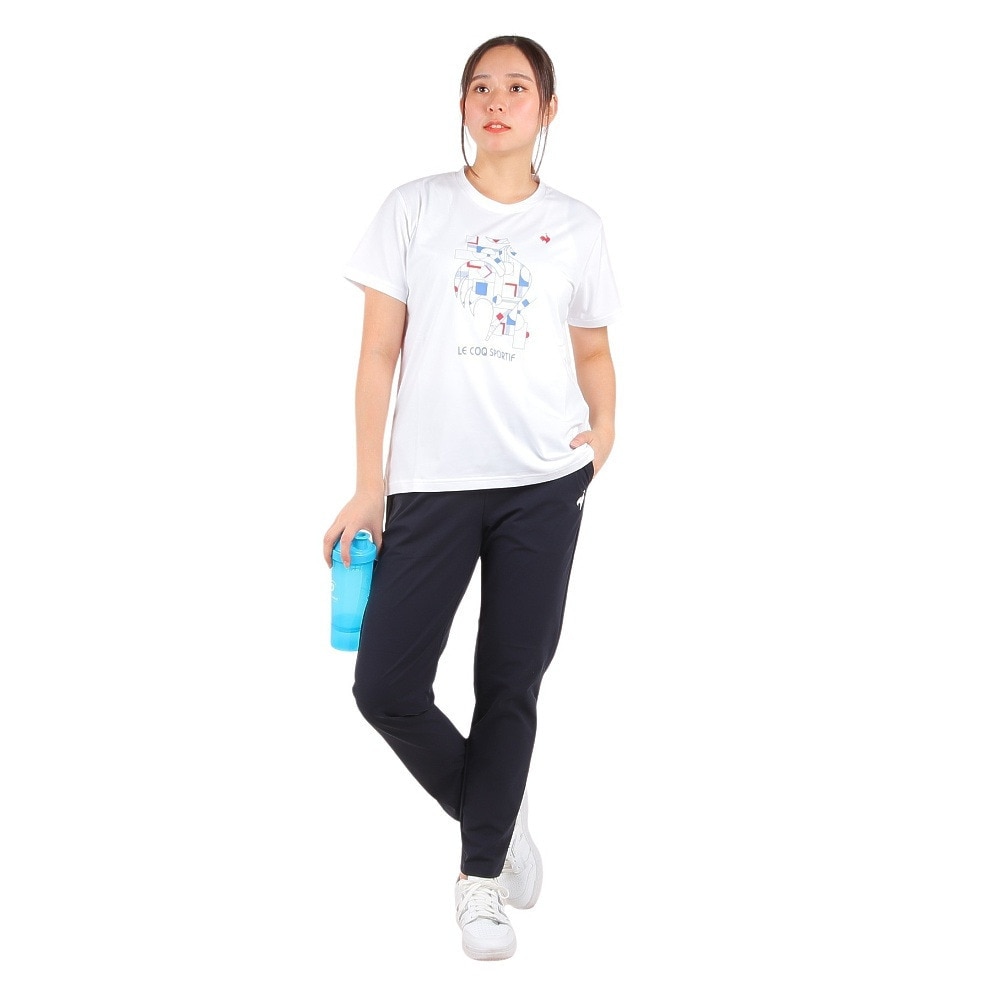 ルコックスポルティフ（lecoqsportif）（レディース）ストレッチクロス ロングパンツ QMWXJG20 NV
