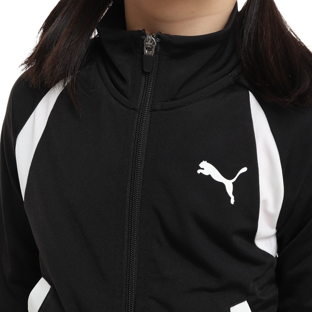 プーマ（PUMA）（キッズ）ジャージ 上下セット キッズ ガールズ クラシック トリコット 672541 01 BLK