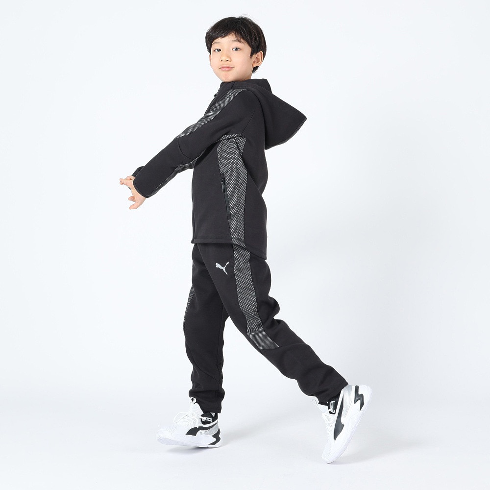 プーマ（PUMA）（キッズ）キッズ ボーイズ EVOSTRIPE フーデッド ジャケット 678505 01 BLK