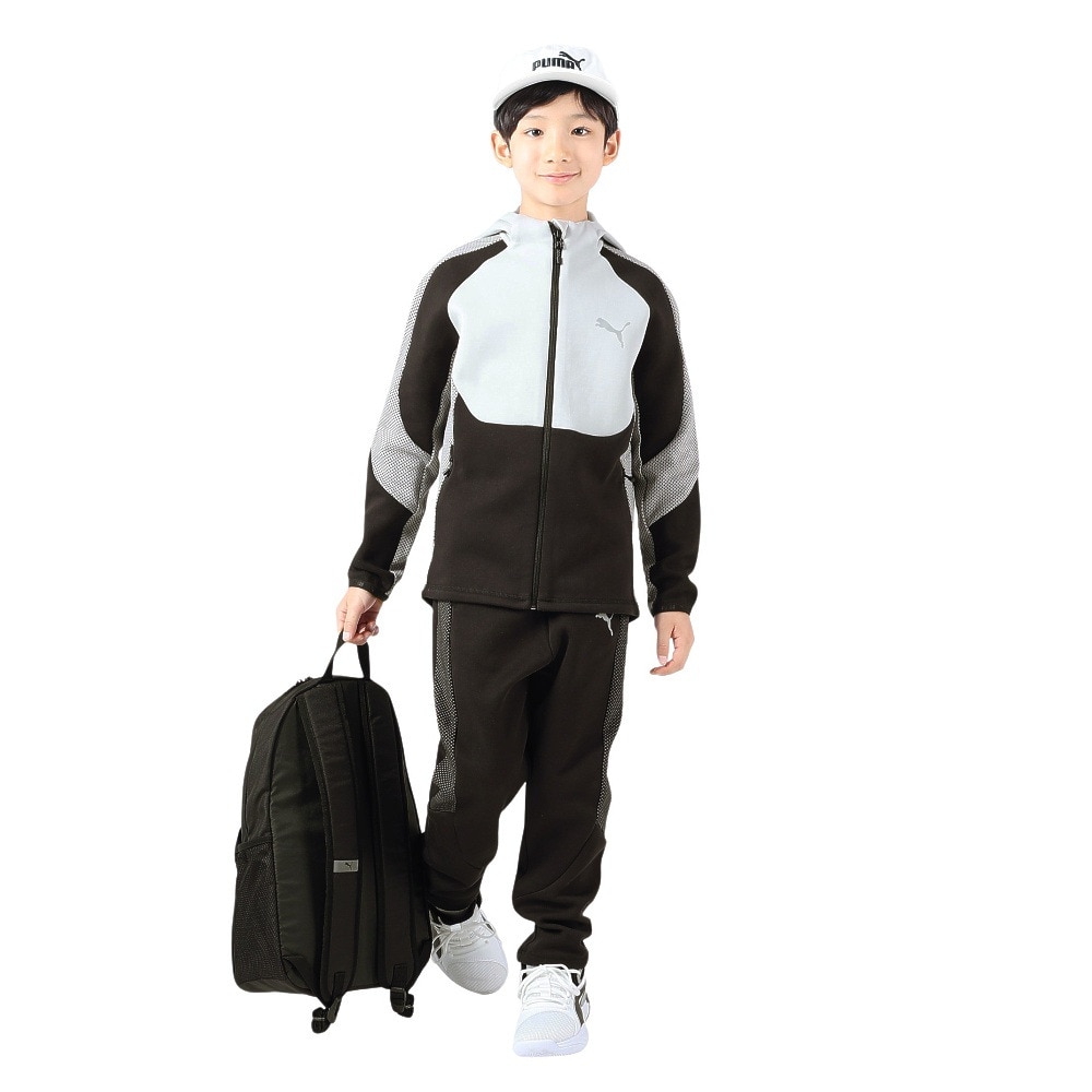 プーマ（PUMA）（キッズ）キッズ ボーイズ EVOSTRIPE フーデッド ジャケット 678505 14 GRY