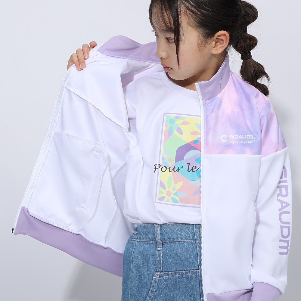 ジローム（GIRAUDM）（キッズ）ジュニア YA wovenconbi wu ジャケット WU4F0047-TR853-GRES WHT