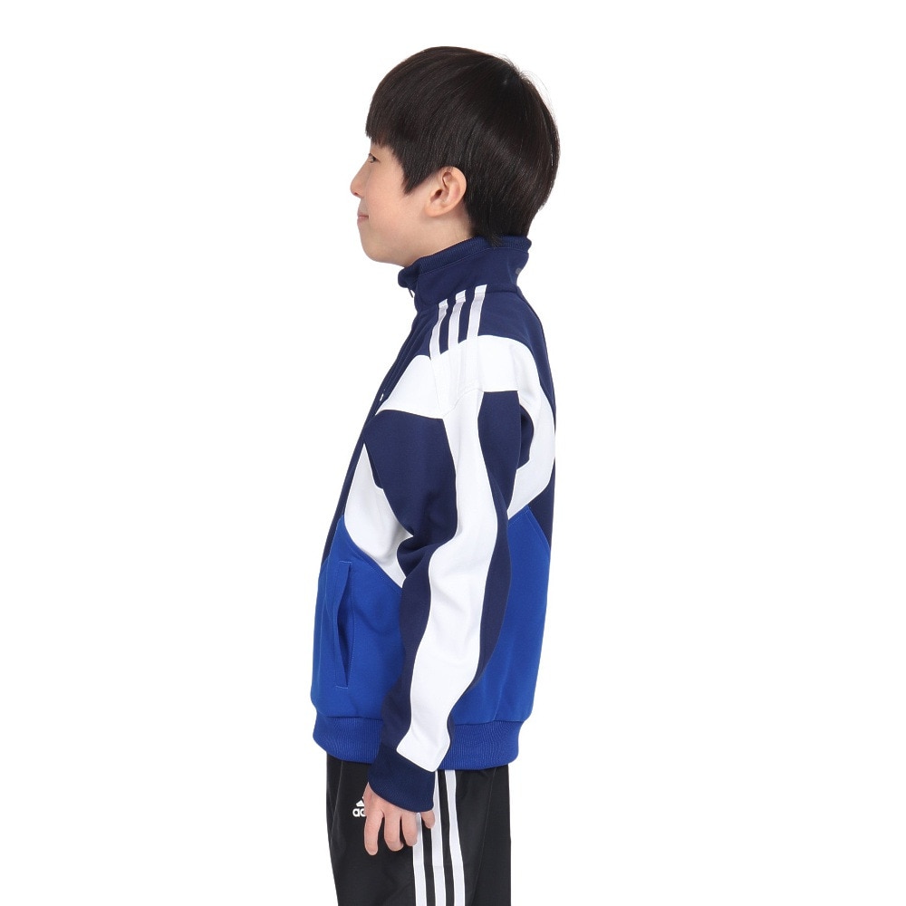 アディダス（adidas）（キッズ）キッズ マストハブ ルーズフィット カラーブロック ダブルニット トラックトップ KPX86-JP4894