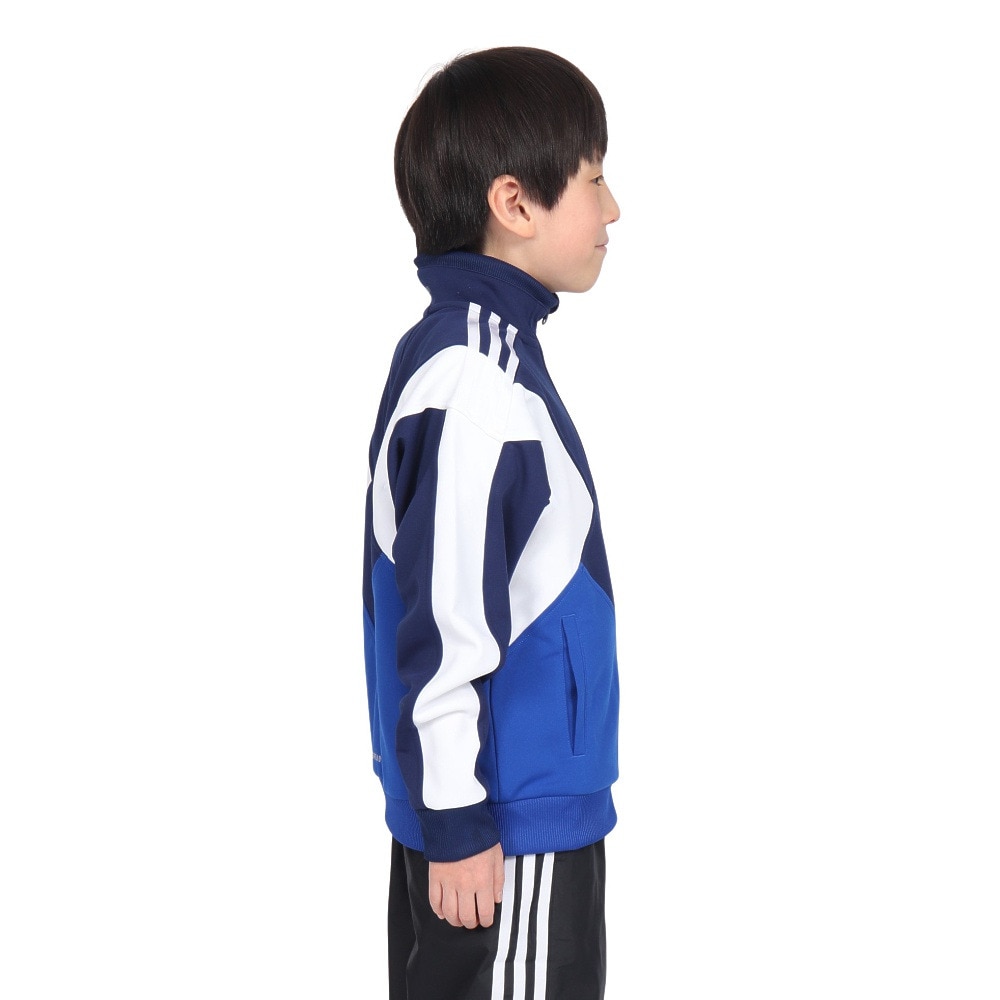 アディダス（adidas）（キッズ）キッズ マストハブ ルーズフィット カラーブロック ダブルニット トラックトップ KPX86-JP4894