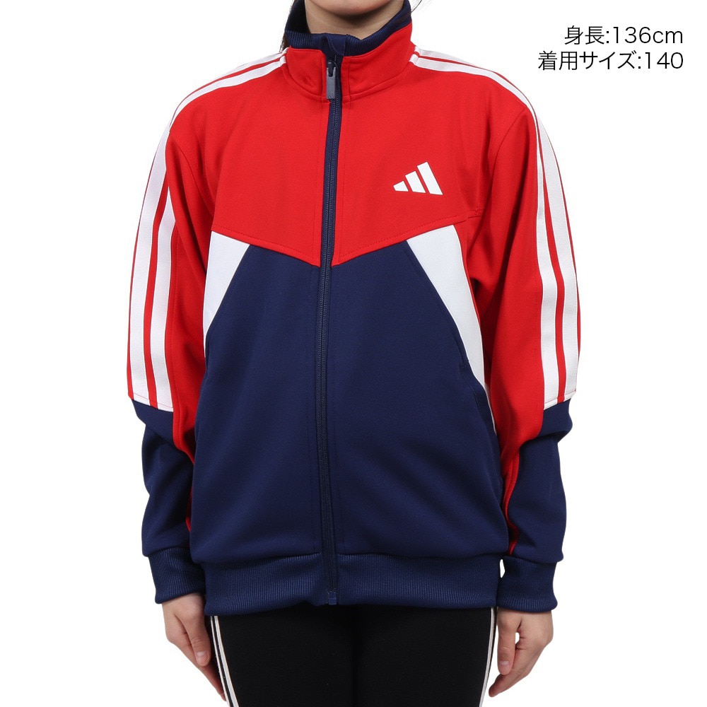 アディダス（adidas）（キッズ）キッズ エッセンシャルズ カラーブロック WU ジャケット KCE61-JM4508