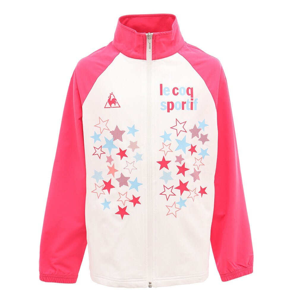 ルコック スポルティフ（Lecoq Sportif）（キッズ）ジャージ ガールズ クロスジャケット QMJPJF21XB WHT