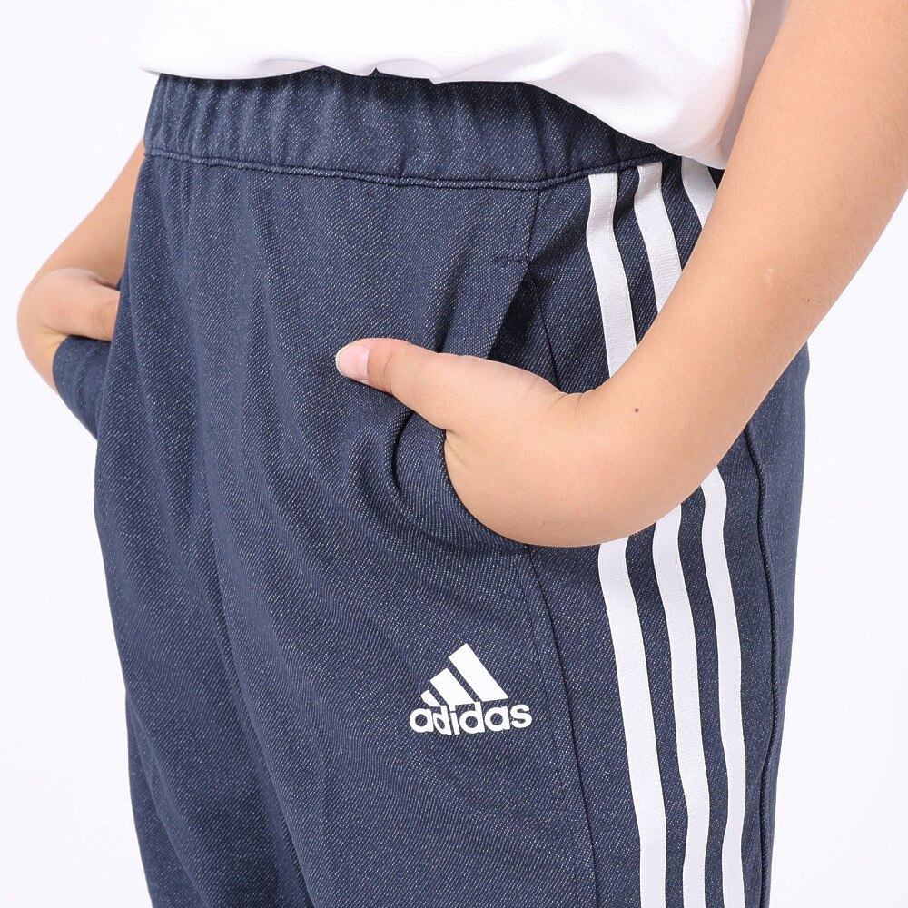 アディダス（キッズ）ティロ デニム ダブルニット レギュラーフィットパンツ トラックパンツ IJM10-IK7376