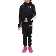 アンダーアーマー（UNDER ARMOUR）（キッズ）ジャージ ガールズ ニット トラックスーツ 1363380 002  上下 セット