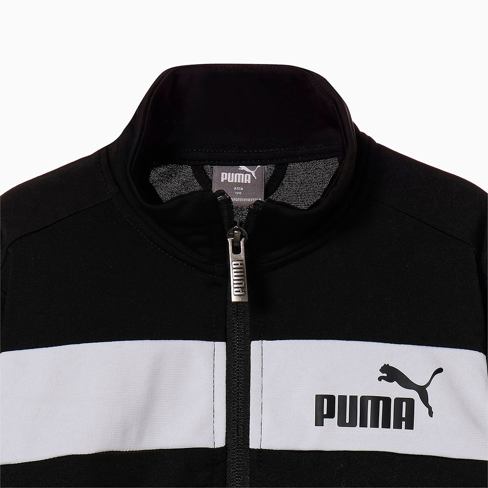 プーマ（PUMA）（キッズ）ジャージ 上下セット ジュニア ポリ ブラック セットアップ スーツ 黒 ブラック 846563 01 BLK