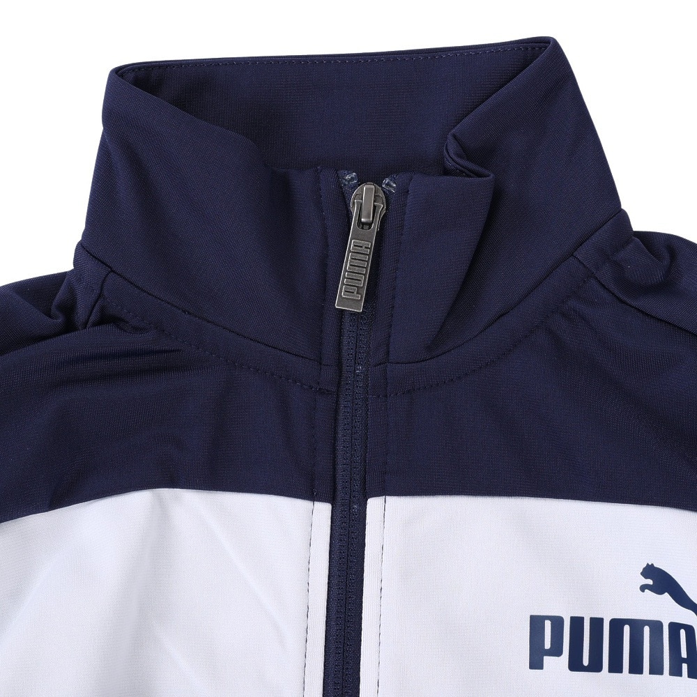 プーマ（PUMA）（キッズ）ジャージ 上下セット ジュニア ポリ ネイビー セットアップ スーツ ネイビー 846563 06 NVY