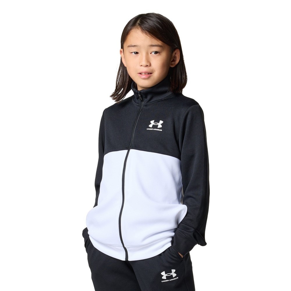 アンダーアーマー（UNDER ARMOUR）（キッズ）カラーブロック トラックスーツ 上下セット 6001352 001