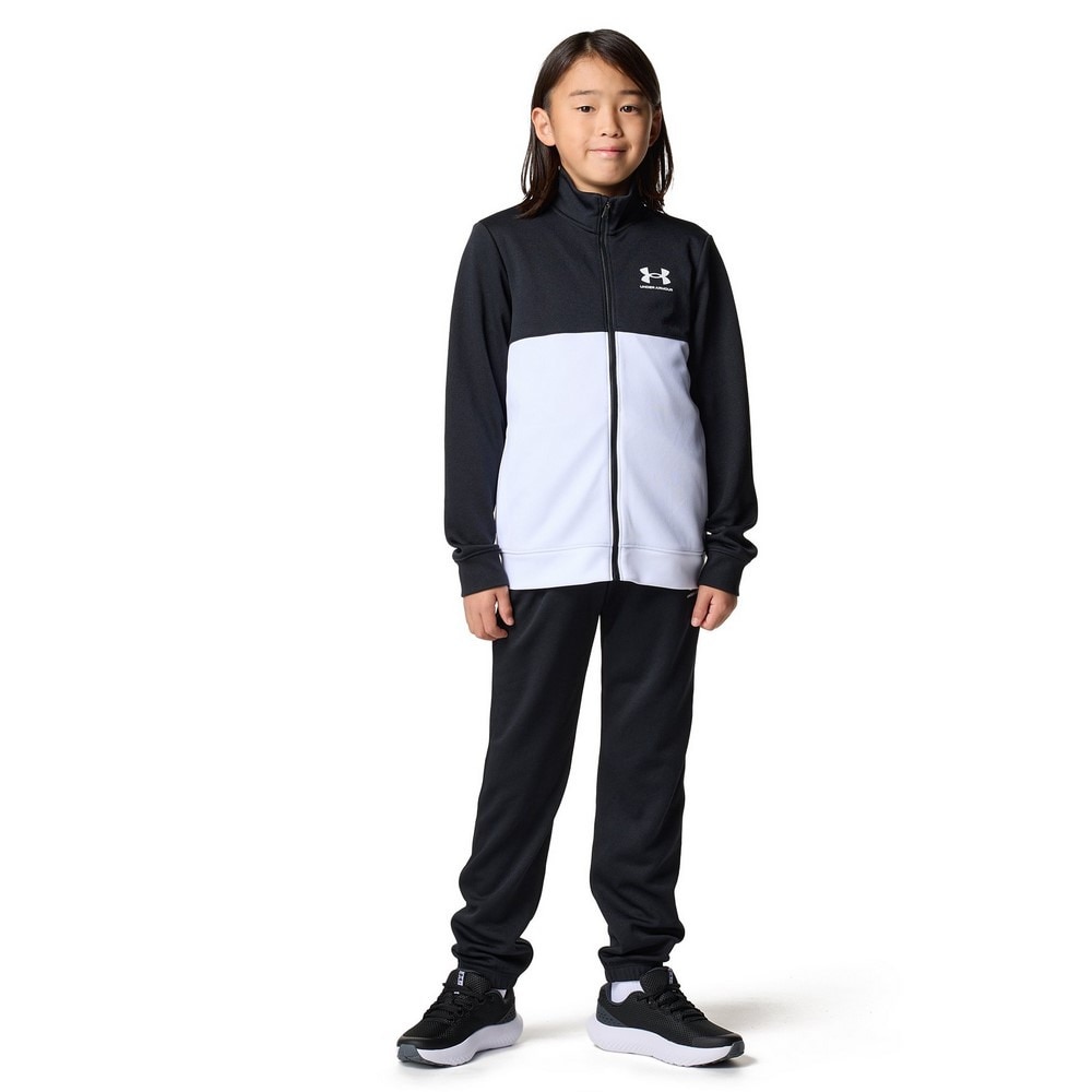 アンダーアーマー（UNDER ARMOUR）（キッズ）カラーブロック トラックスーツ 上下セット 6001352 001