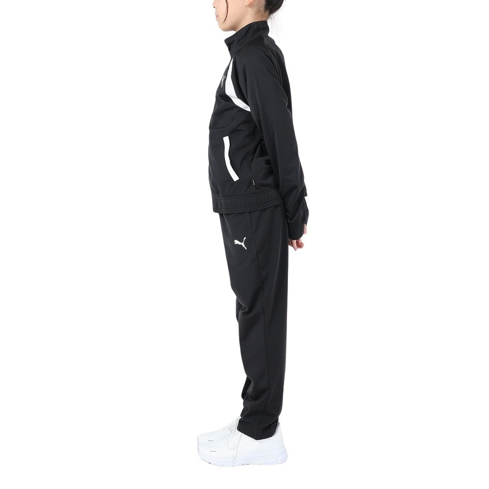 プーマ（PUMA）（キッズ）ガールズ ポリ トリコット ジャージ 上下セット675780 01 BLK