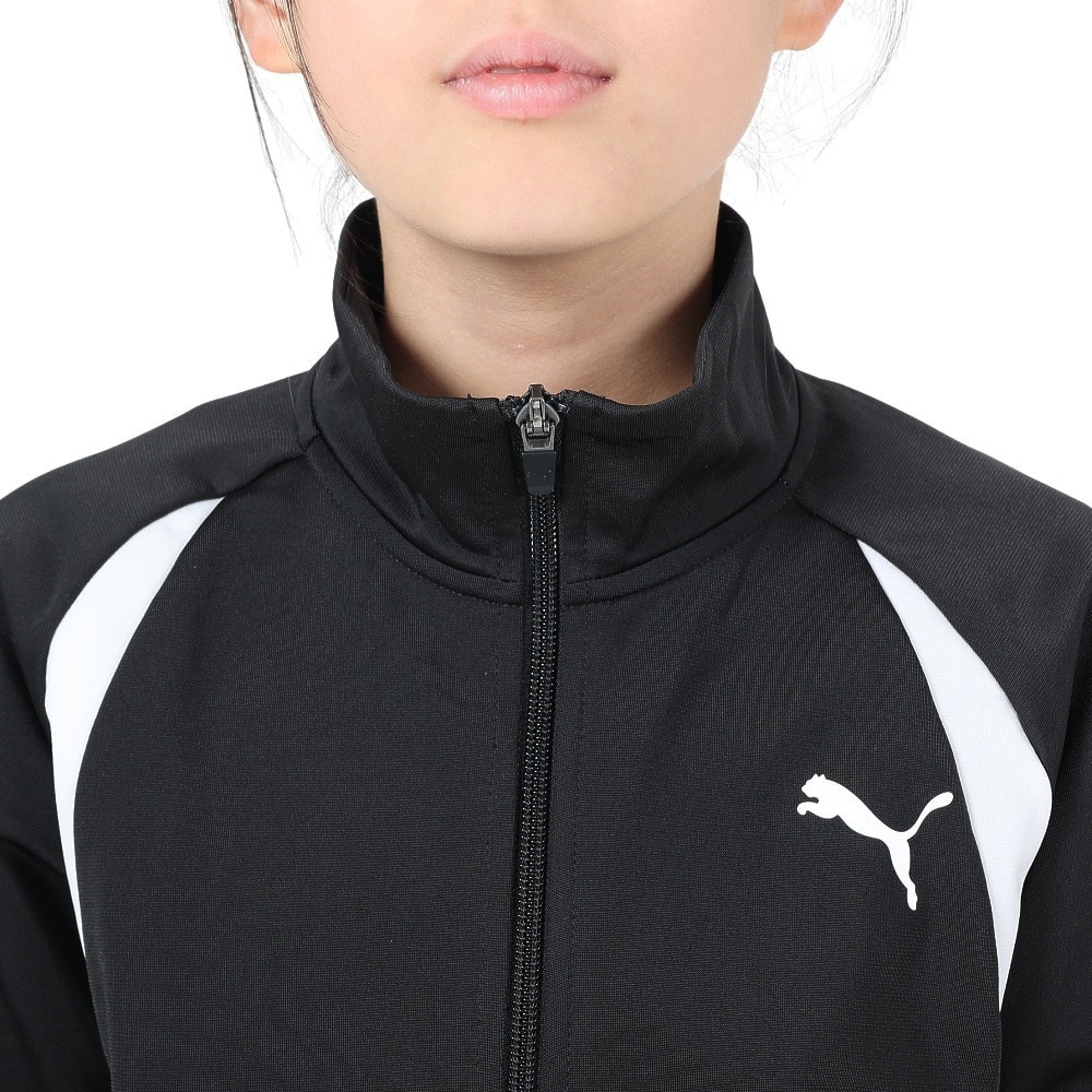 プーマ（PUMA）（キッズ）ガールズ ポリ トリコット ジャージ 上下セット675780 01 BLK