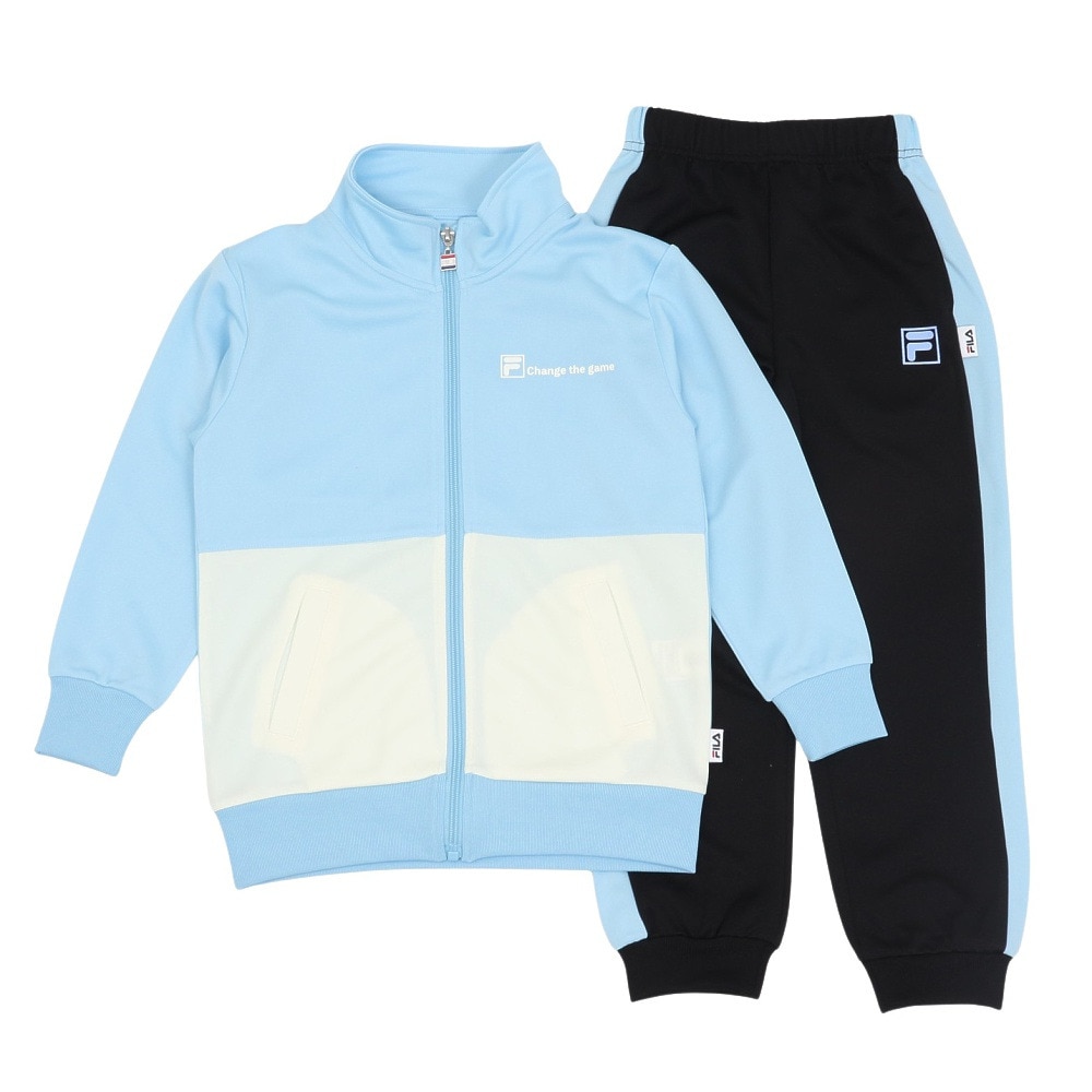 フィラ（FILA）（キッズ）ガールズ ウォームアップ セットアップ 115709 -SAX