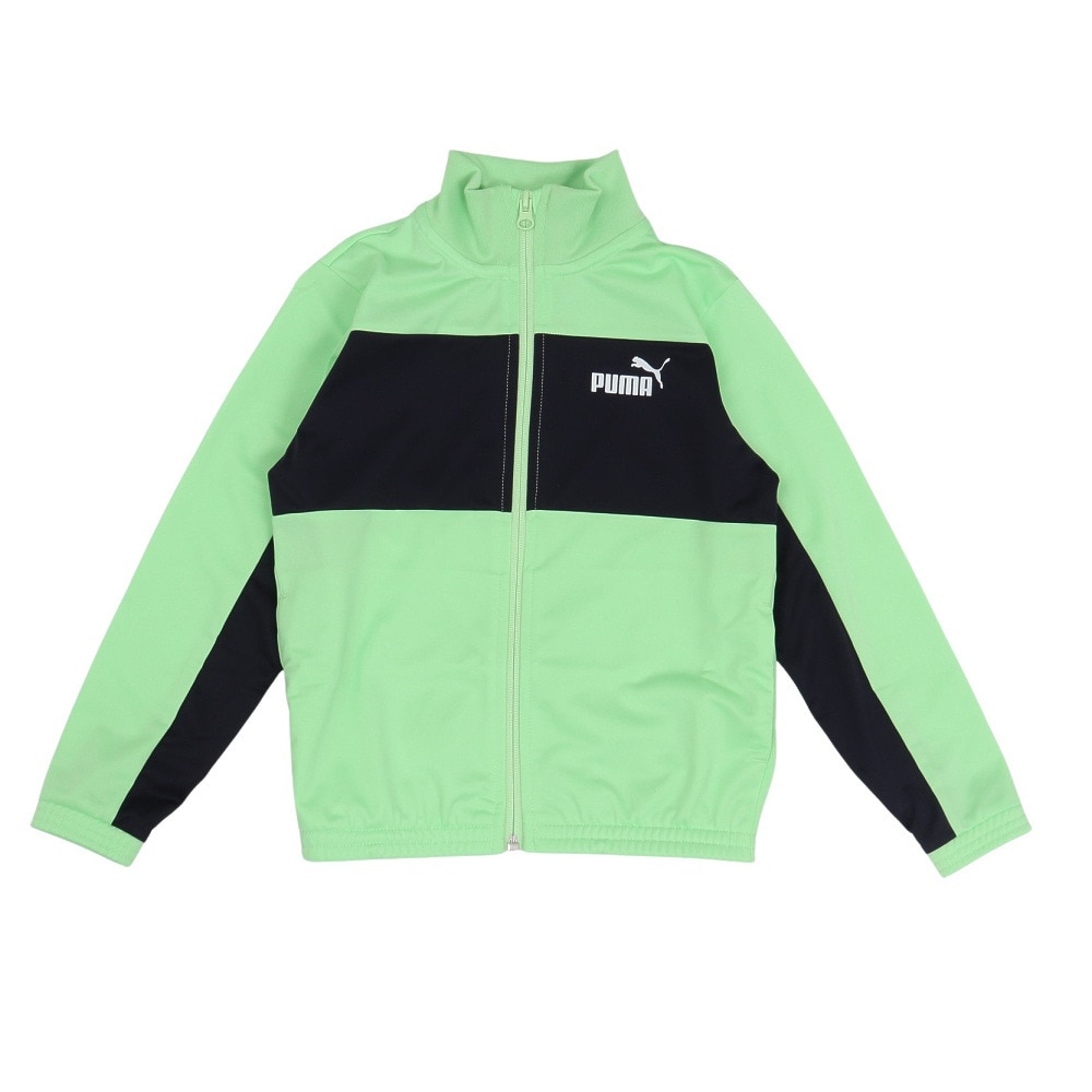 プーマ（PUMA）（キッズ）ポリ カラーブロック スーツ B 上下セット 687790 49 KGRN