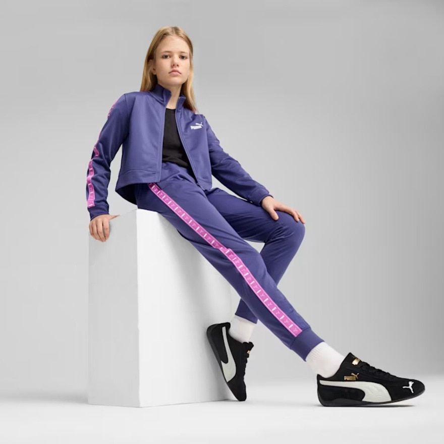 プーマ（PUMA）（キッズ）ガールズ ESS テープ ポリスーツ 上下セット 687818 46 BGRY