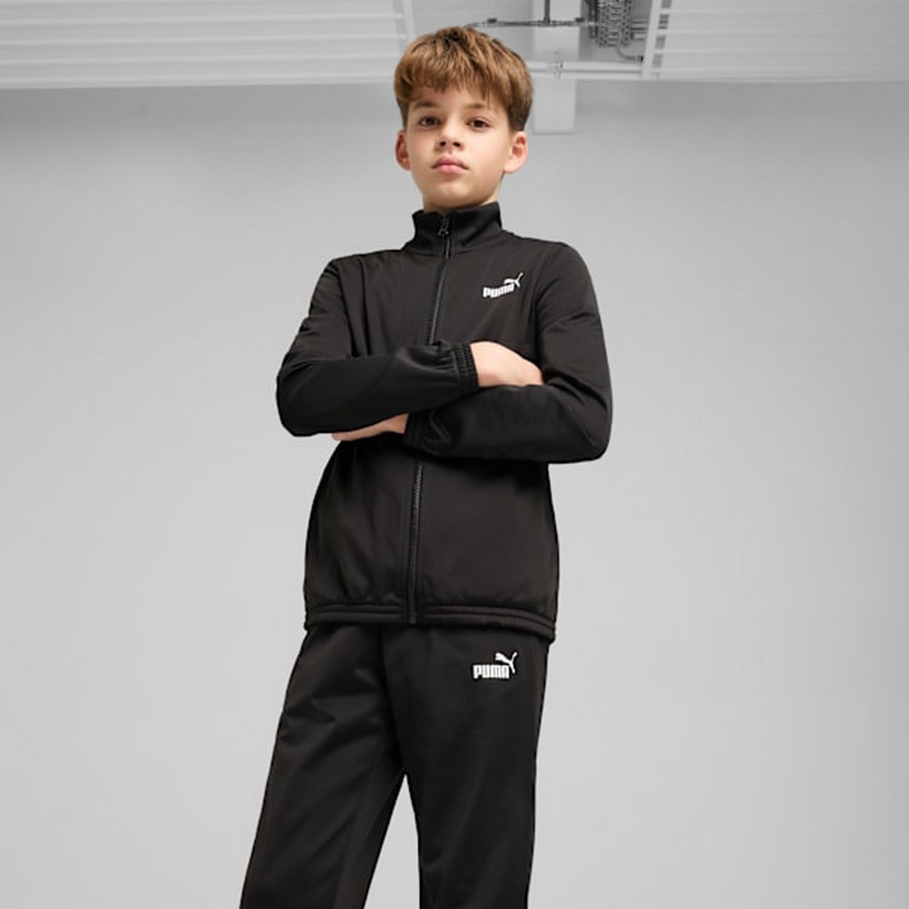 プーマ（PUMA）（キッズ）ボーイズ ポリ スーツ B 上下セット 687871 01 BLK