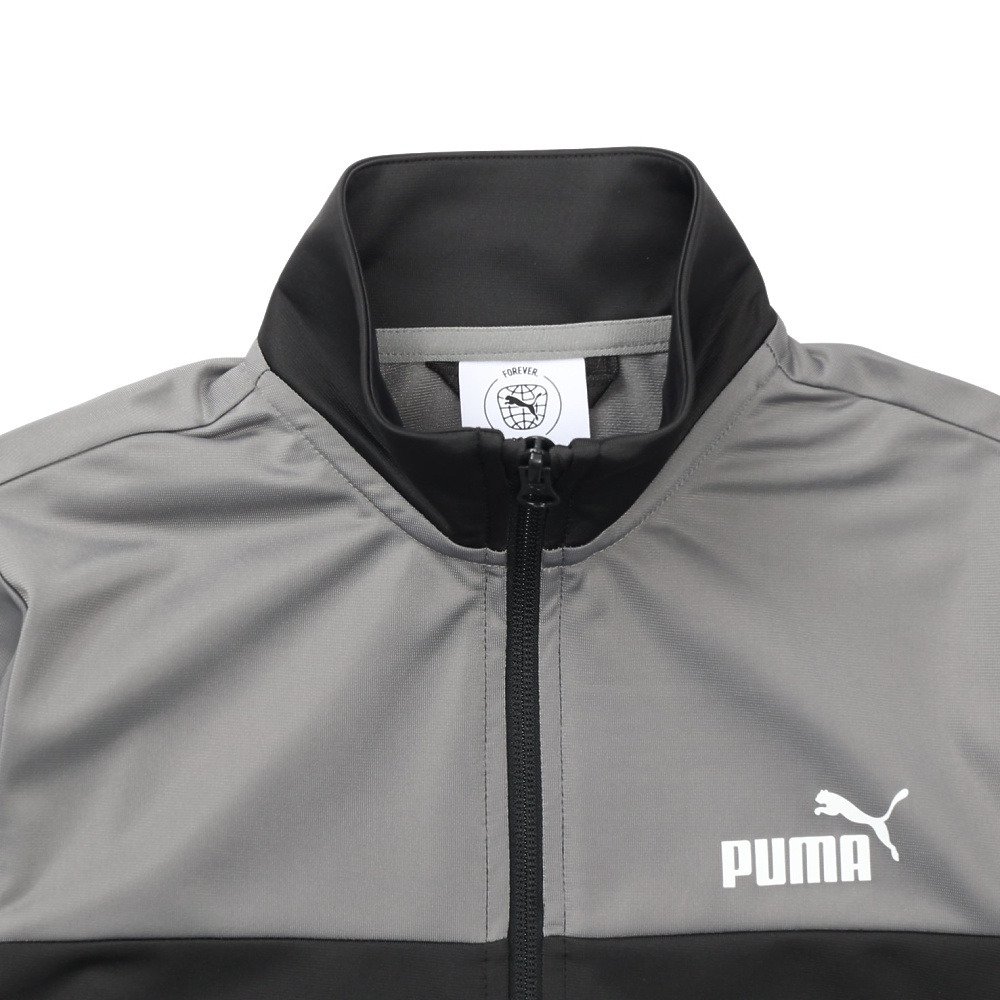 プーマ（PUMA）（キッズ）ジュニア ポリ カラーブロック スーツ B 上下セット 694283 01 BLK