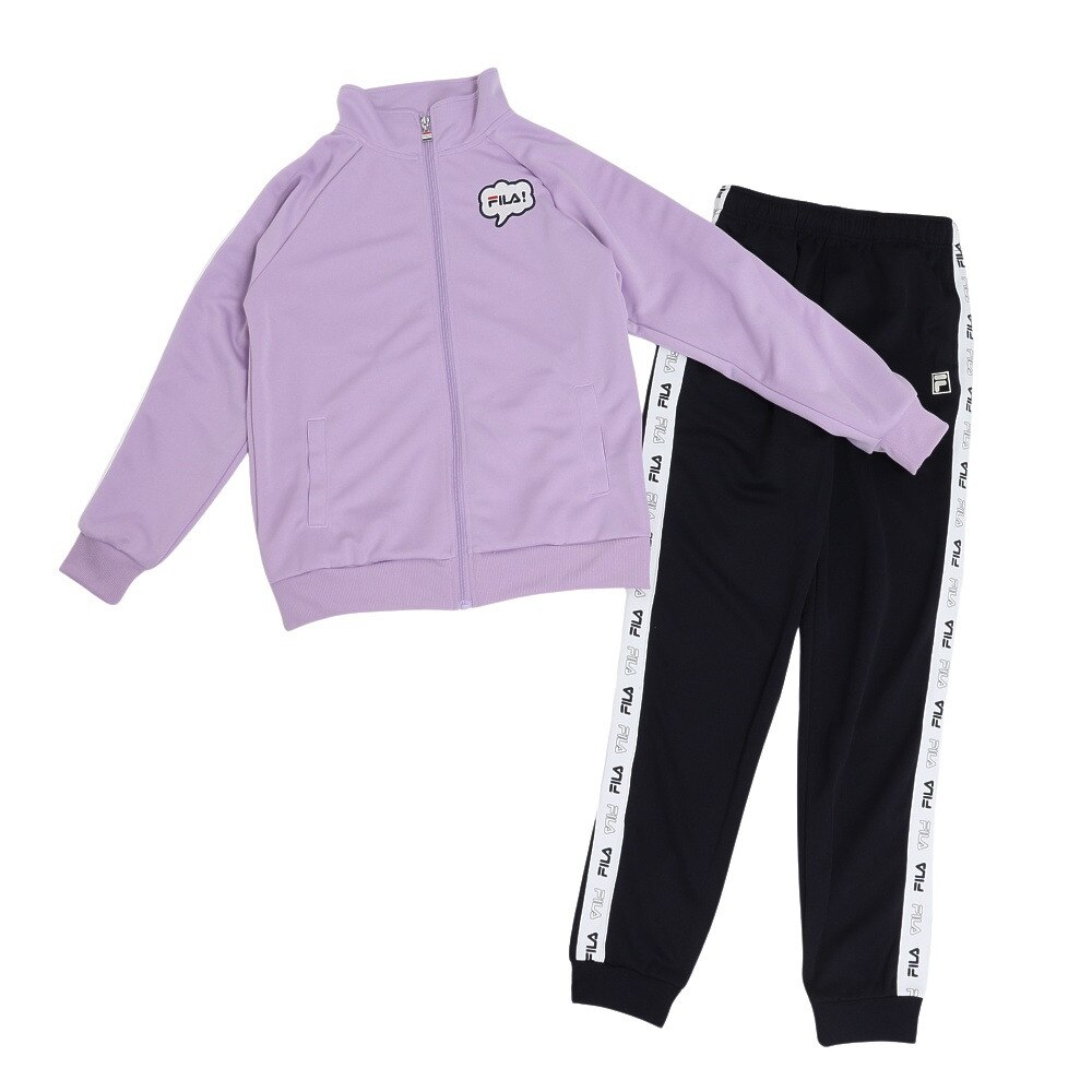 フィラ（FILA）（キッズ）ガールズ ジャージ 上下セット ウォームシャツ セットアップ 114-709 LAV