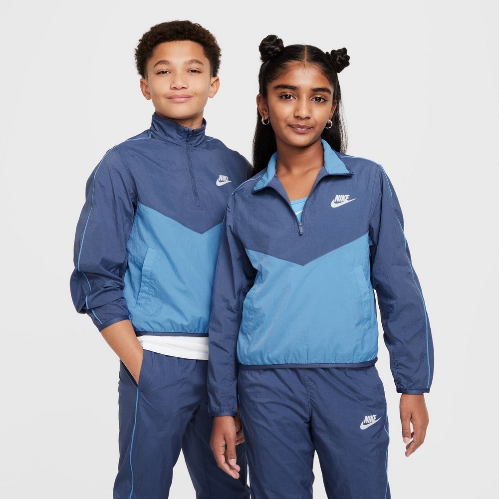 ナイキ（NIKE）（キッズ）ジュニア ハイブリッド ウーブン トラックスーツ 上下セット FD3058-491