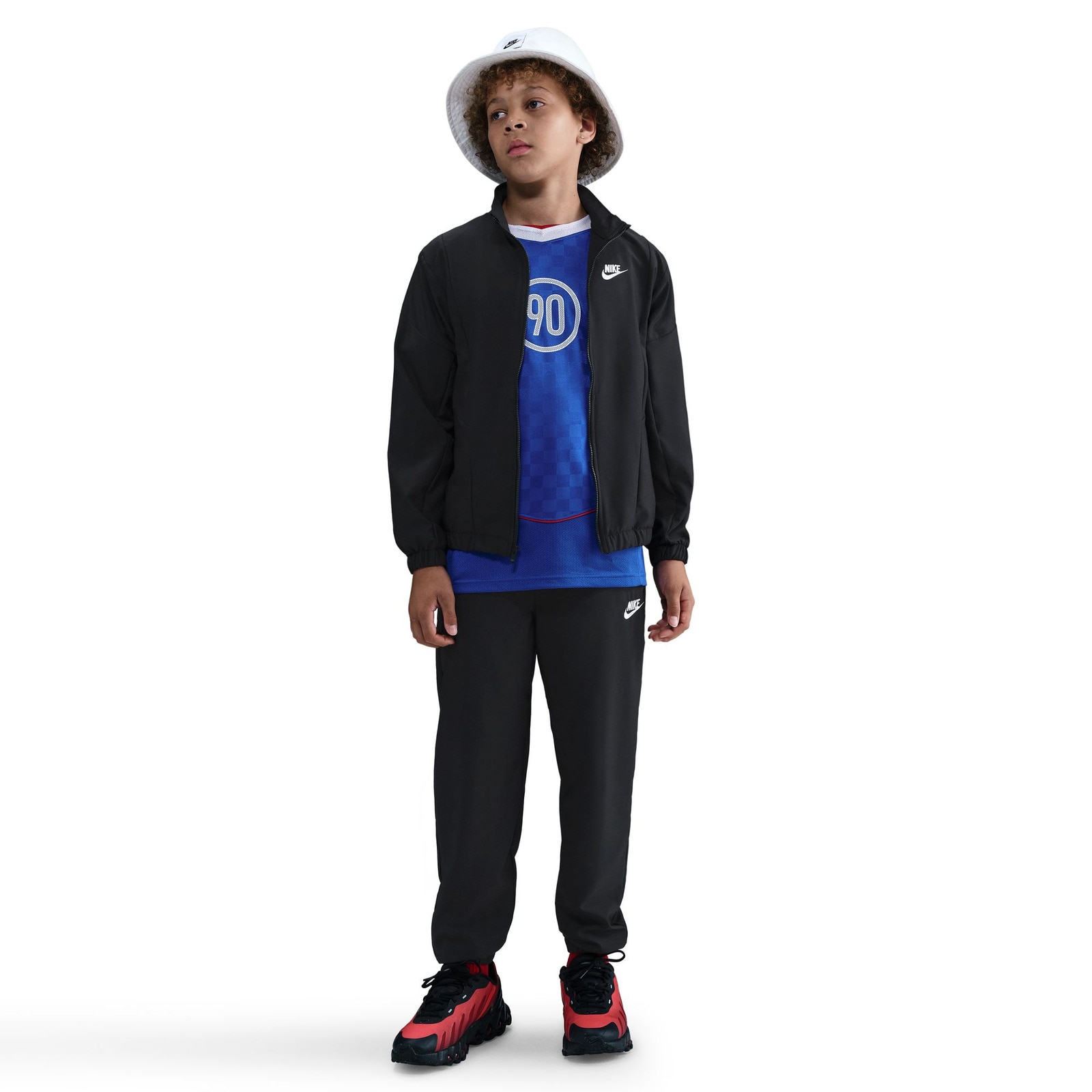 ナイキ（NIKE）（キッズ）ジュニア スポーツウェア ウーブン フルジップ トラックスーツ HQ9314-011