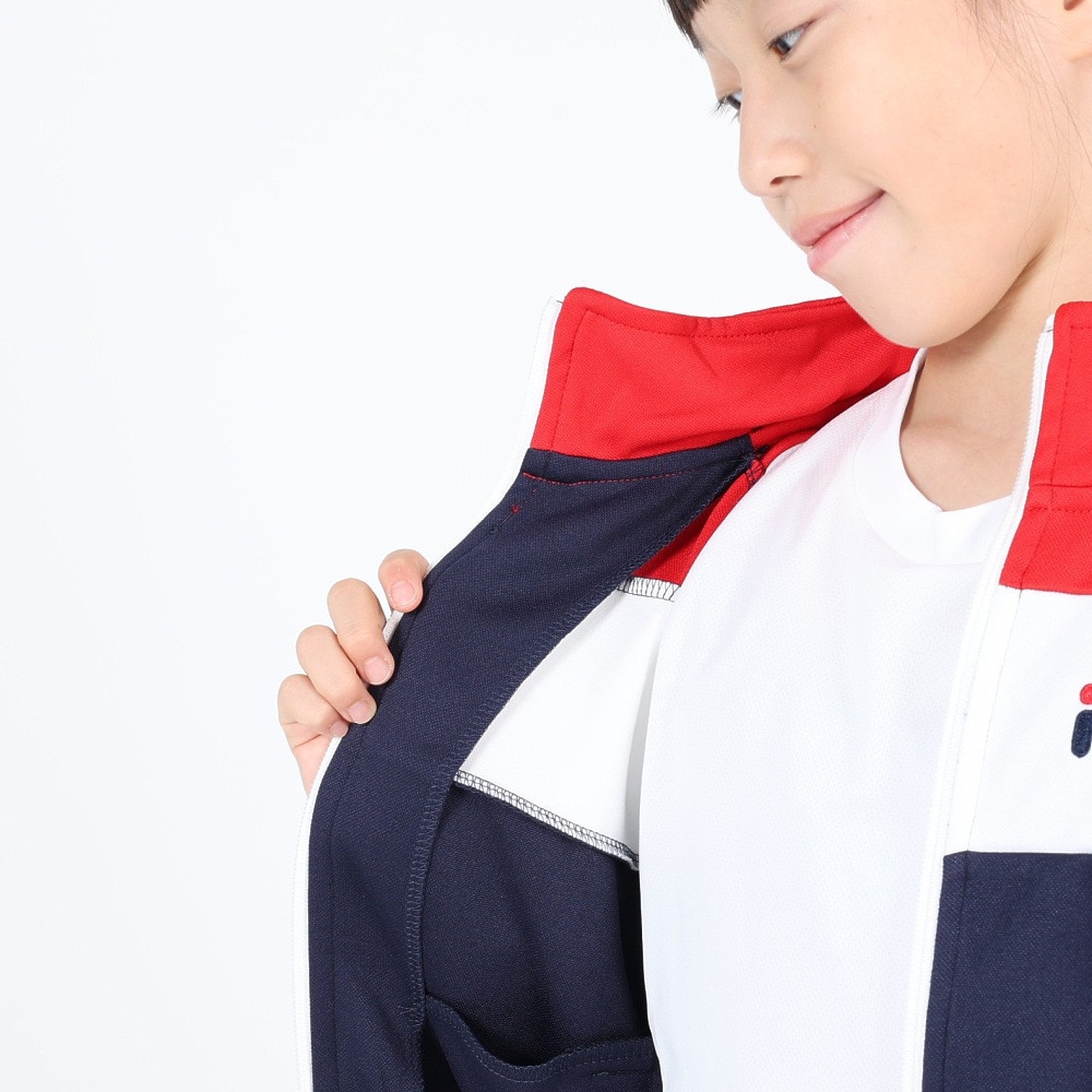 フィラ（FILA）（キッズ）ジュニア ウォームアップスーツ 上下セット 143-703NV