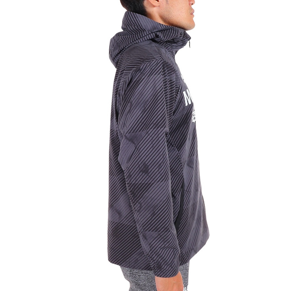 デサント（DESCENTE）（メンズ）HEATNAVI 総柄グラフィックフーデッドジャケット DMMUJF30 BK