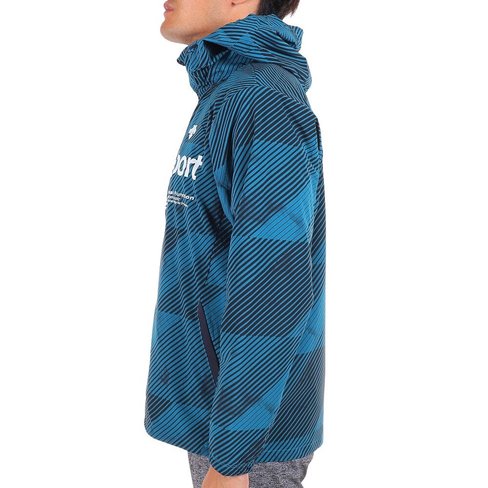 デサント｜総柄グラフィックフーデッド ジャケット DMMUJF30 BL - スポーツ用品はスーパースポーツゼビオ