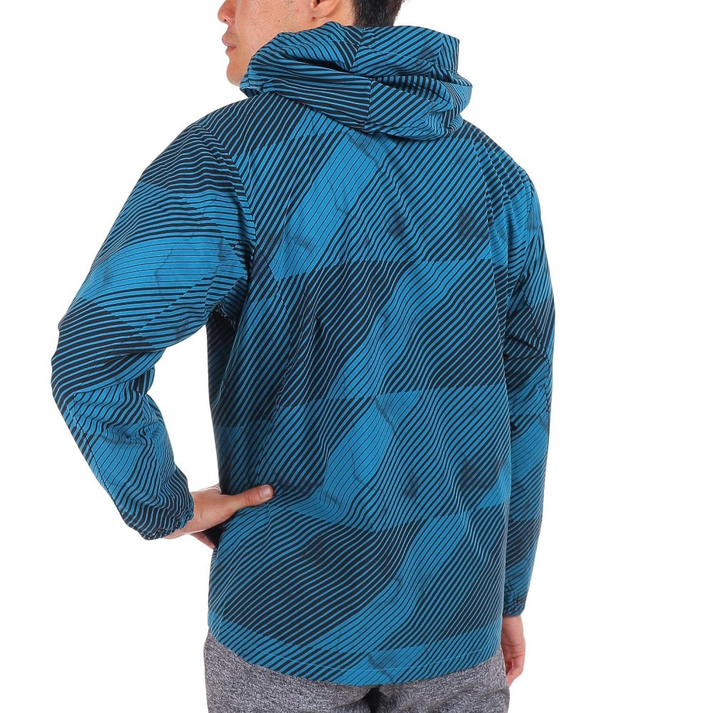 デサント（DESCENTE）（メンズ）総柄グラフィックフーデッド ジャケット DMMUJF30 BL