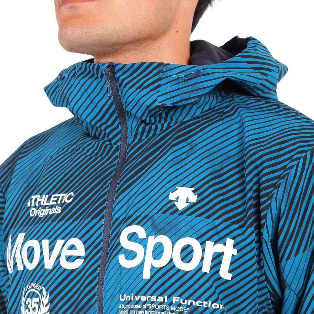 デサント（DESCENTE）（メンズ）総柄グラフィックフーデッド ジャケット DMMUJF30 BL