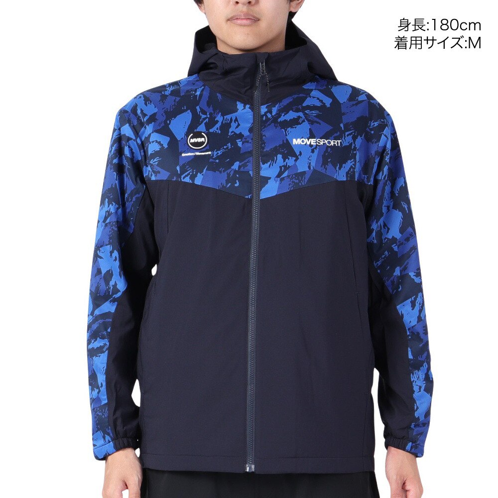 デサント（DESCENTE）（メンズ）HEATNAVI グラフィック スリーブフルジップジャケット DMMWJF30 BLNV