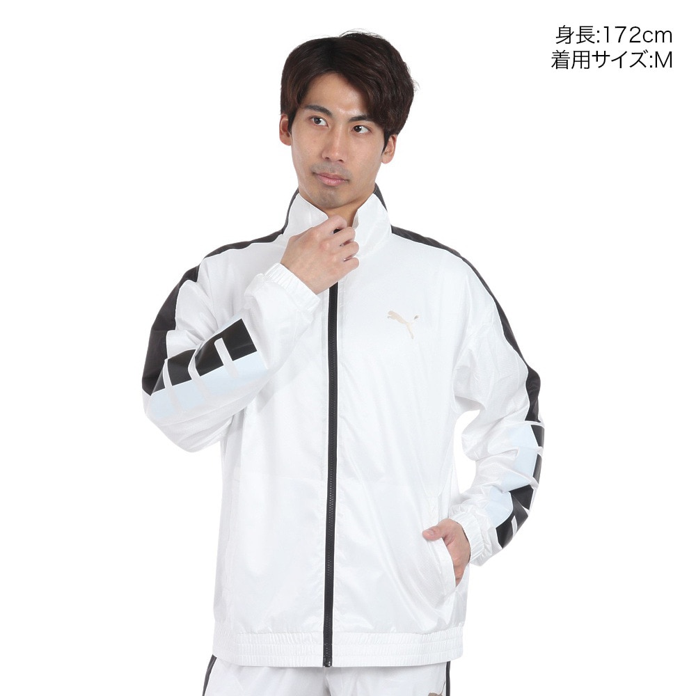プーマ（PUMA）（メンズ）トレーニング トレイン エッジ ウラメッシュ ウーブン ジャケット 525200 02 WHT
