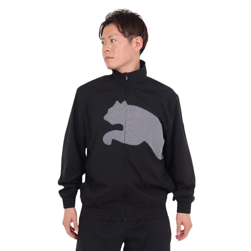 プーマ（PUMA）（メンズ）TRAIN BIG CAT ウーブンフルジップジャケット 525563 01 BLK