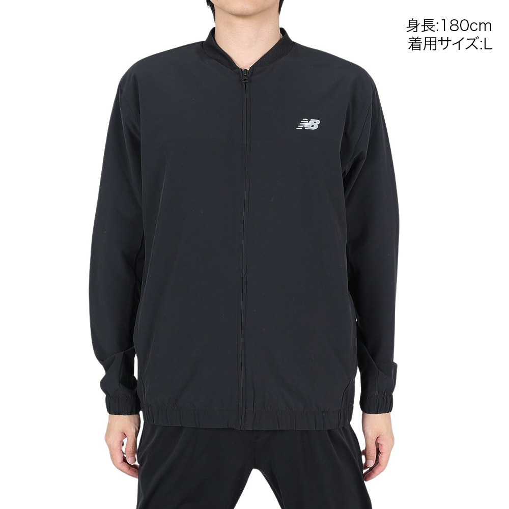 ニューバランス（new balance）（メンズ）ストレッチウーブンボンバージャケット MJ41017BK