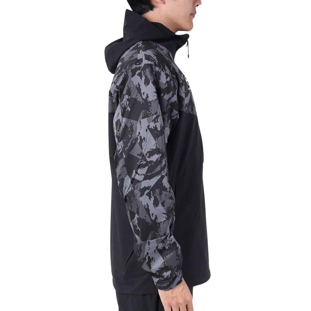 デサント（DESCENTE）（メンズ）HEATNAVI グラフィック スリーブフルジップジャケット DMMWJF30 BKBK