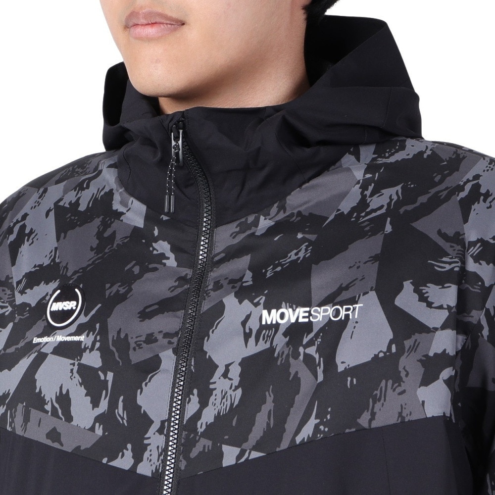 デサント（DESCENTE）（メンズ）HEATNAVI グラフィック スリーブフルジップジャケット DMMWJF30 BKBK
