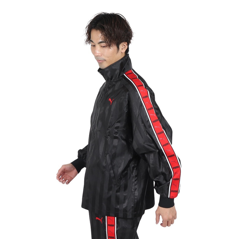 プーマ（PUMA）（メンズ）トレーニング シャドウ ストライプ ウーブン ジャケット 527752 01 BLK