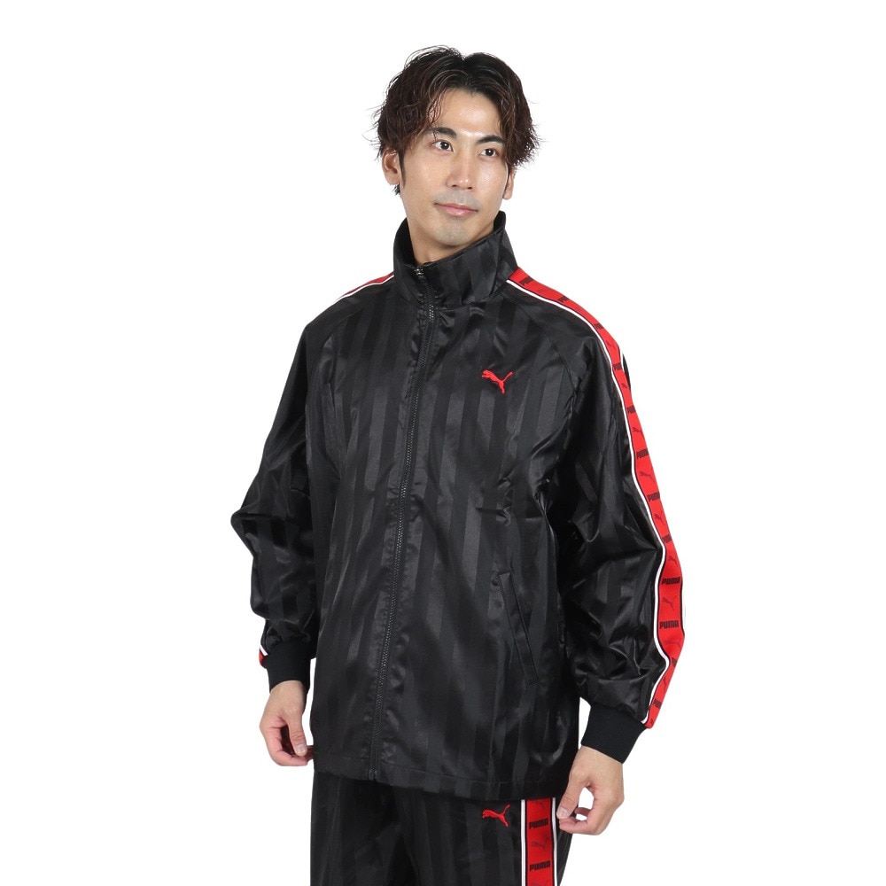 プーマ（PUMA）（メンズ）トレーニング シャドウ ストライプ ウーブン ジャケット 527752 01 BLK