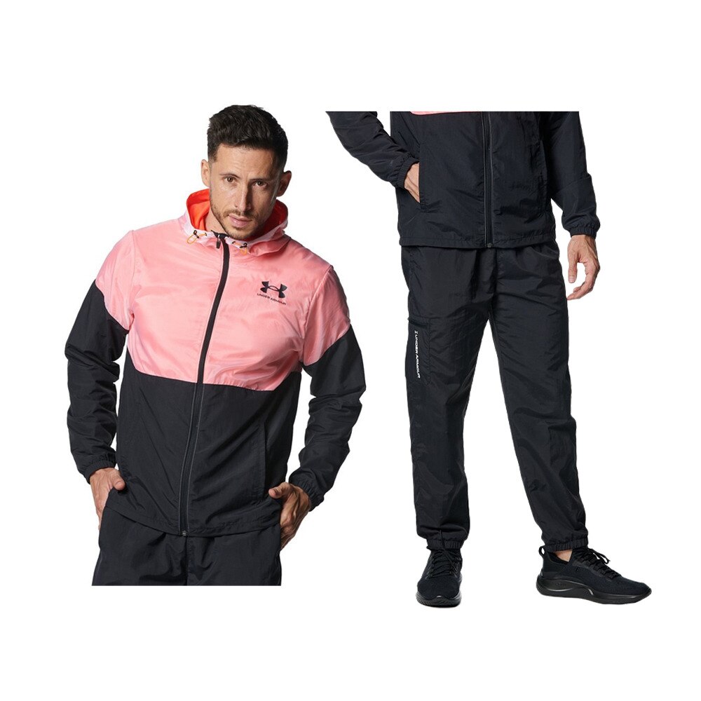 アンダーアーマー(UNDER ARMOUR)(メンズ)ジャケット メンズ メッシュ ラインド ウーブン ジャケット 上下セット