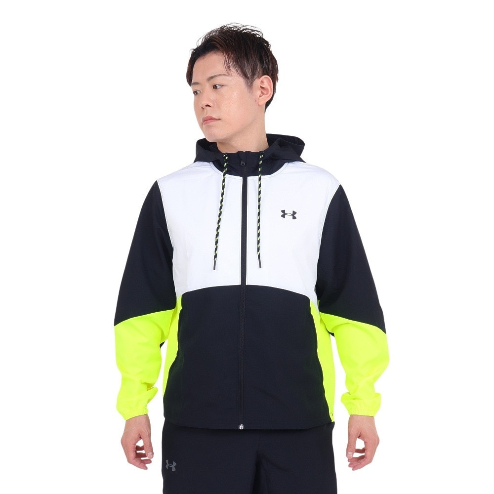 アンダーアーマー（UNDER ARMOUR）（メンズ）レガシー ウインドブレーカー ウインドパンツ 上下セット ブラック