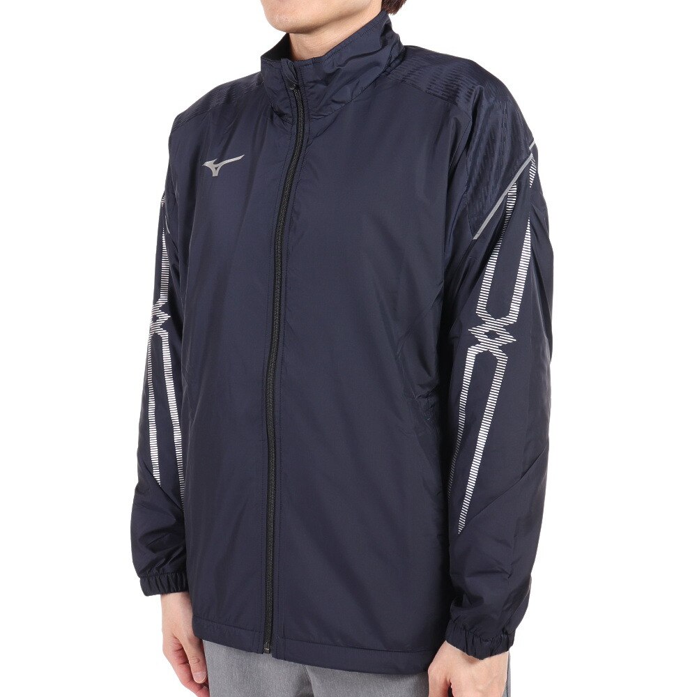 ミズノ（MIZUNO）　MCライン　ブレスサーモ中綿ウォーマージャケット　ブラック×ゴールド　L