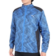 プーマ(PUMA)(メンズ)ジャケット トレーニング ウーブン AOP 裏起毛 トリコット  524287 46 NVY