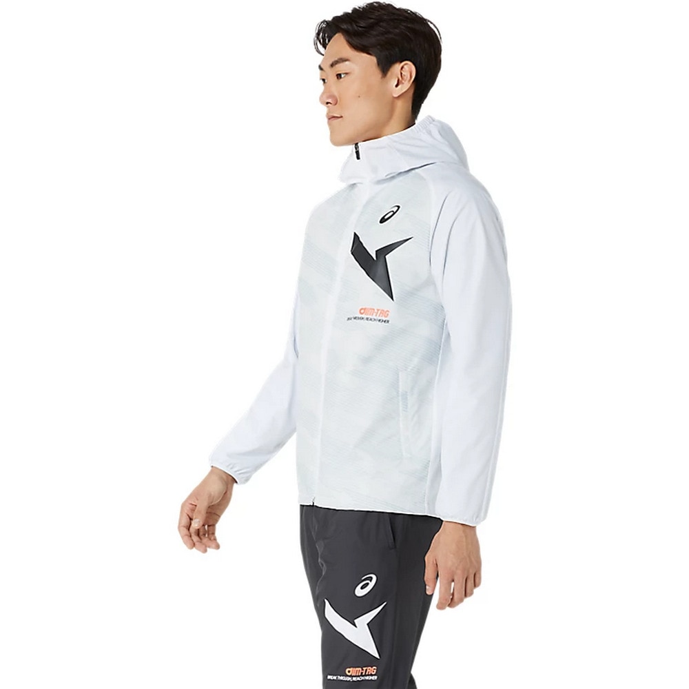 アシックス（ASICS）（メンズ、レディース）AIM-TRG 裏トリコット グラフィック ウインドブレーカー フーディー 2031E729.100