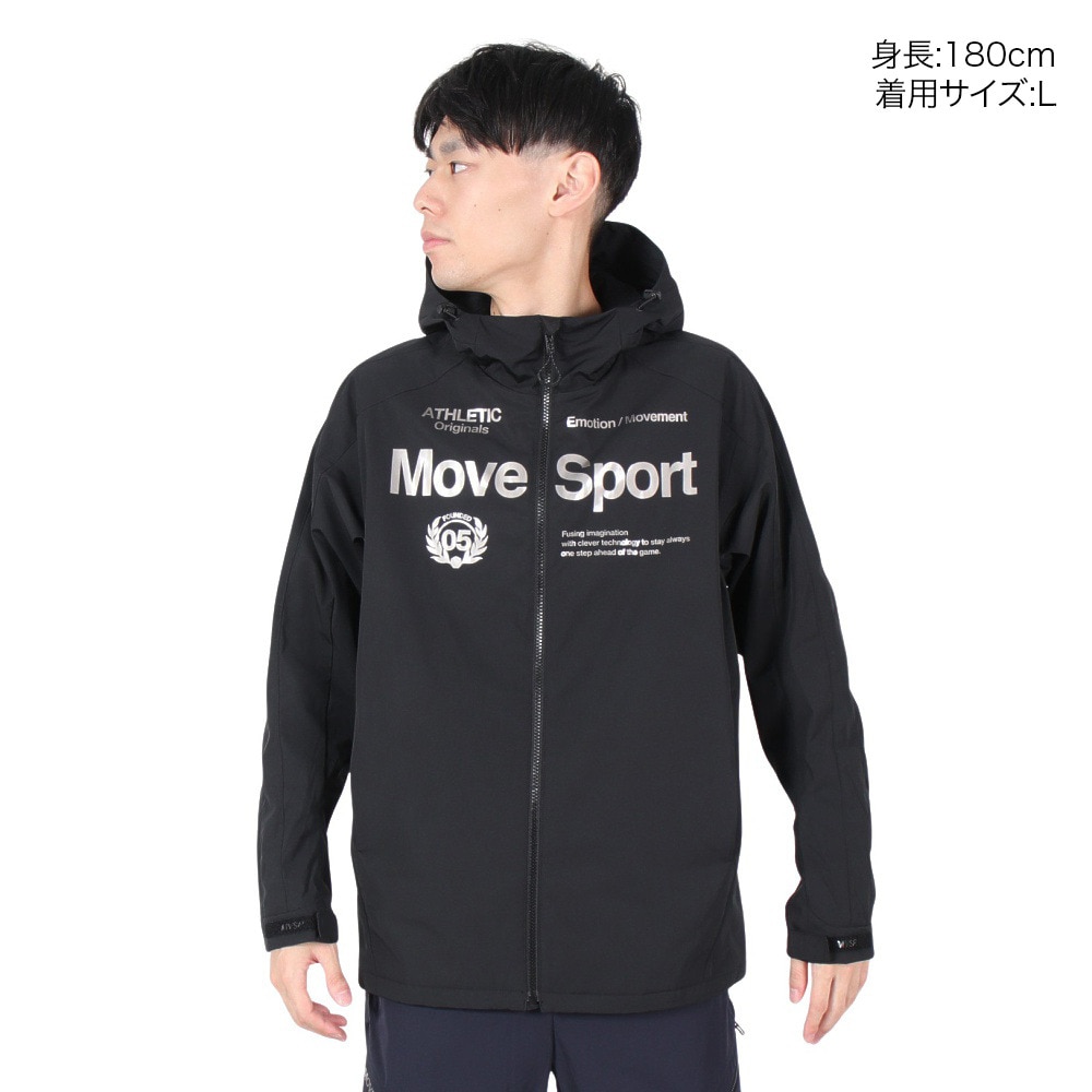 デサント（DESCENTE）（メンズ）HEATNAVI ロゴフルジップ フーディー ST4FWB34M BK00